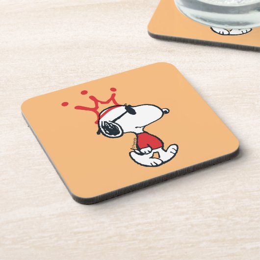 Snoopy - Joe Cool Crown Getränkeuntersetzer (Linke Seite)