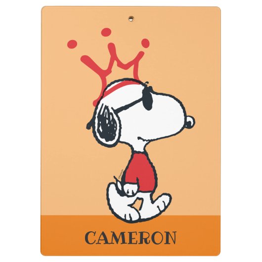 Snoopy - Joe Cool Crown Klemmbrett (Rückseite)