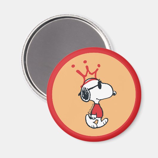 Snoopy - Joe Cool Crown Magnet (Vorderseite/Rückseite)