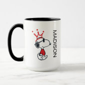 Snoopy - Joe Cool Crown | Name hinzufügen Tasse (Links)