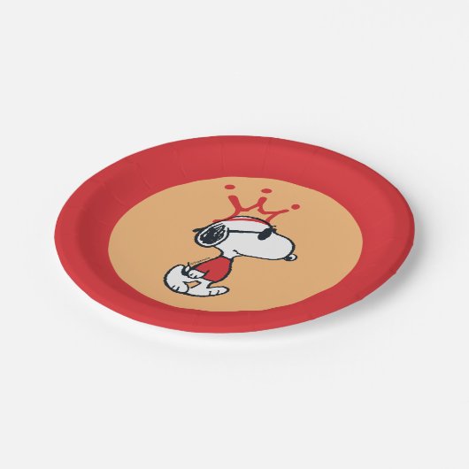 Snoopy - Joe Cool Crown Pappteller (Schrägansicht)