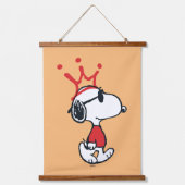 Snoopy - Joe Cool Crown Wandteppich Mit Holzrahmen (Vorderseite)