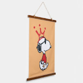 Snoopy - Joe Cool Crown Wandteppich Mit Holzrahmen (Gewinkelt)
