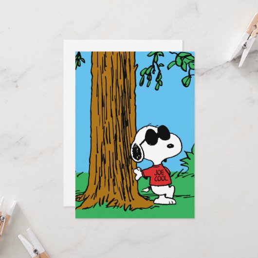 Snoopy "Joe Cool" Standing Karte (Vorderseite/Rückseite Beispiel)