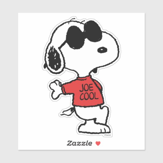 Snoopy "Joe Cool" Stehend Aufkleber (Blatt)