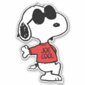 Snoopy "Joe Cool" Stehend Aufkleber (Vorderseite)