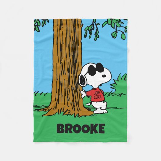 Snoopy "Joe Cool" stehend Fleecedecke (Vorderseite)