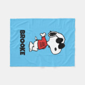 Snoopy "Joe Cool" stehend Fleecedecke (Vorderseite (Horizontal))