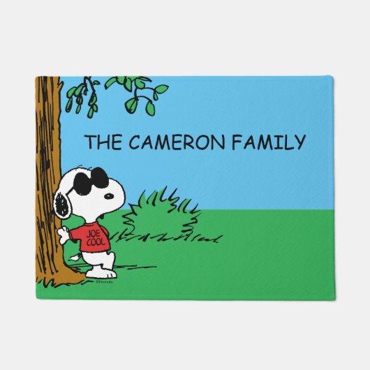 Snoopy "Joe Cool" Stehend Fußmatte (Vorderseite)
