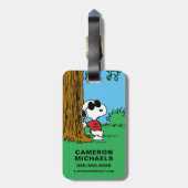Snoopy "Joe Cool" Stehend Gepäckanhänger (Rückseite vertikal)