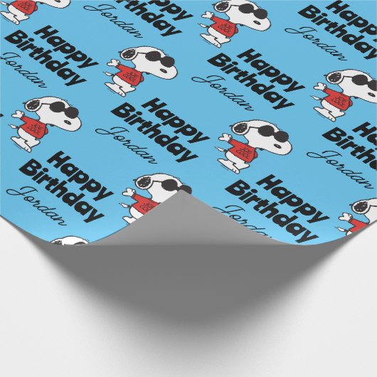 Snoopy "Joe Cool" Stehend Geschenkpapier (Ecke)