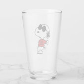 Snoopy "Joe Cool" Stehend Glas (Rückseite)