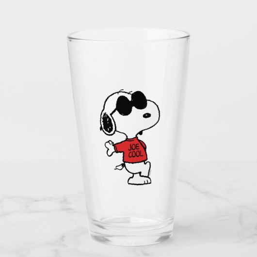 Snoopy "Joe Cool" Stehend Glas (Vorderseite)
