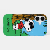 Snoopy "Joe Cool" Stehend iPhone 16 Hülle (Rückseite (Horizontal))