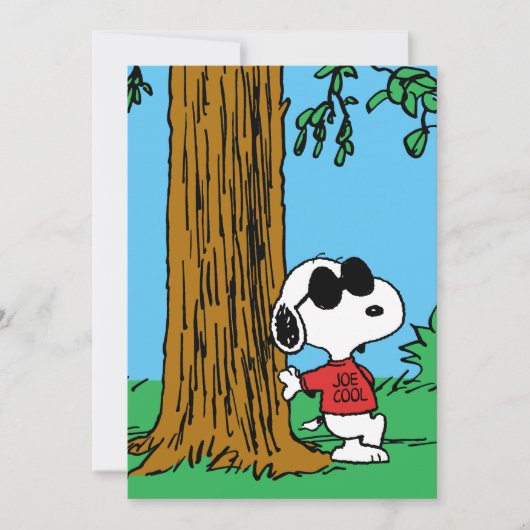 Snoopy "Joe Cool" stehend Karte (Vorderseite)