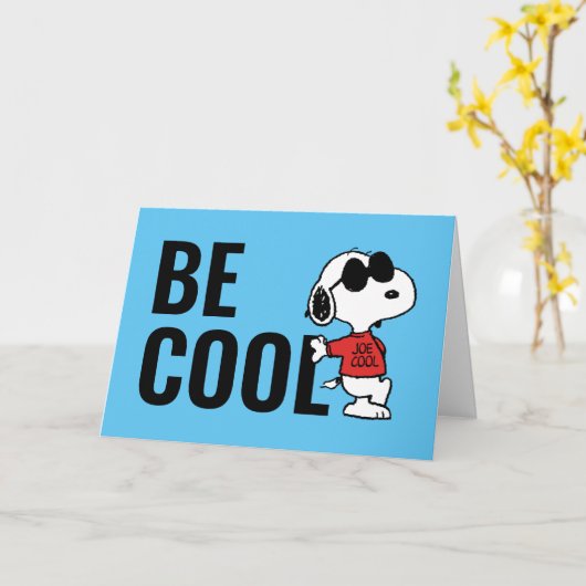 Snoopy "Joe Cool" Stehend Karte (Gelbe Blume)