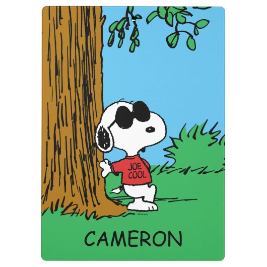 Snoopy "Joe Cool" Stehend Klemmbrett (Rückseite)
