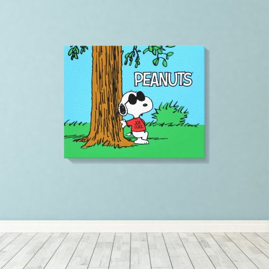Snoopy "Joe Cool" Stehend Leinwanddruck (Insitu (Holzboden))