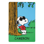 Snoopy "Joe Cool" Stehend Mini Klemmbrett (Rückseite)