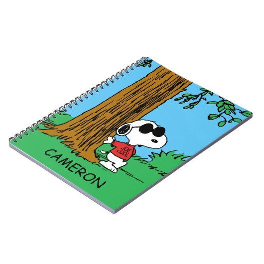 Snoopy "Joe Cool" Stehend Notizblock (Linke Seite)