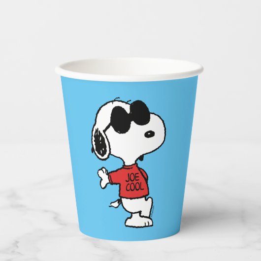 Snoopy "Joe Cool" Stehend Pappbecher (Vorderseite)