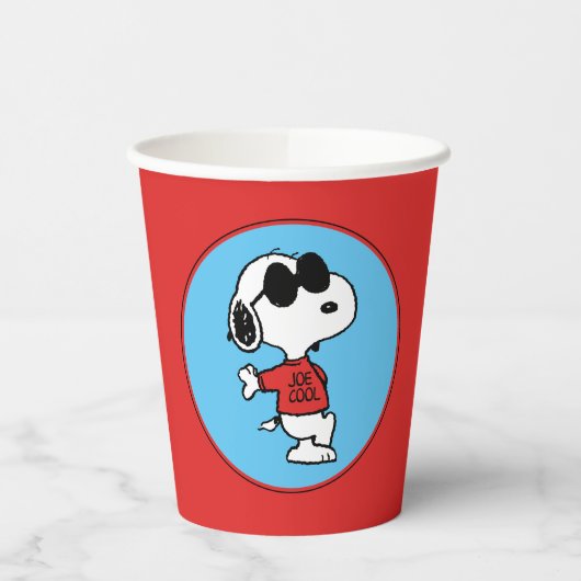 Snoopy "Joe Cool" stehend Pappbecher (Links)