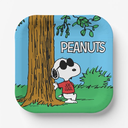 Snoopy "Joe Cool" stehend Pappteller (Vorderseite)
