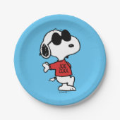 Snoopy "Joe Cool" Stehend Pappteller (Vorderseite)
