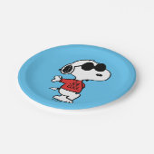 Snoopy "Joe Cool" Stehend Pappteller (Schrägansicht)