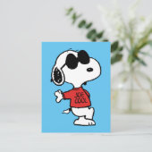 Snoopy "Joe Cool" Stehend Postkarte (Stehend Vorderseite)