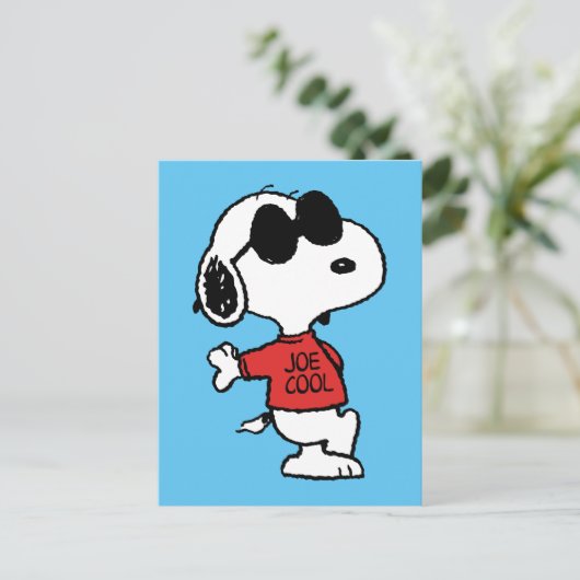 Snoopy "Joe Cool" Stehend Postkarte (Stehend Vorderseite)