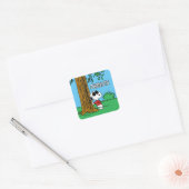 Snoopy "Joe Cool" stehend Quadratischer Aufkleber (Umschlag)