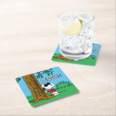 Snoopy "Joe Cool" Stehend Rechteckiger Pappuntersetzer (Vor Ort)