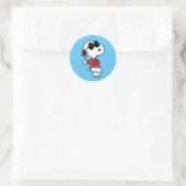 Snoopy "Joe Cool" stehend Runder Aufkleber (Tasche)