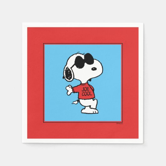 Snoopy "Joe Cool" stehend Serviette (Vorderseite)
