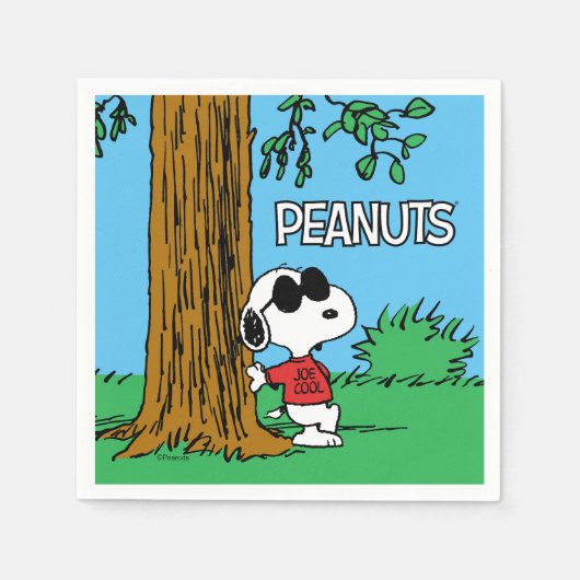 Snoopy "Joe Cool" stehend Serviette (Vorderseite)