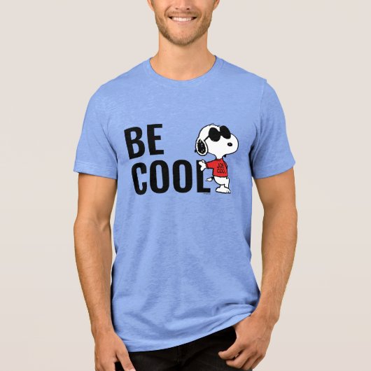 Snoopy "Joe Cool" Stehend Tri-Blend Shirt (Vorderseite)