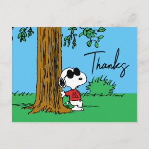 Snoopy "Joe Cool" Stehend   Vielen Dank Postkarte