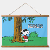 Snoopy "Joe Cool" Stehend Wandteppich Mit Holzrahmen (Vorne)