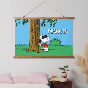 Snoopy "Joe Cool" Stehend Wandteppich Mit Holzrahmen