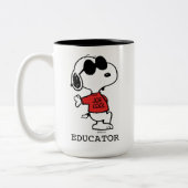 Snoopy "Joe Cool" Teacher Zweifarbige Tasse (Links)