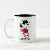 Snoopy "Joe Cool" Teacher Zweifarbige Tasse (Links)