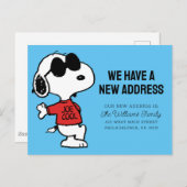 Snoopy "Joe Cool" | Wir haben eine neue Adresse Postkarte (Vorne/Hinten)