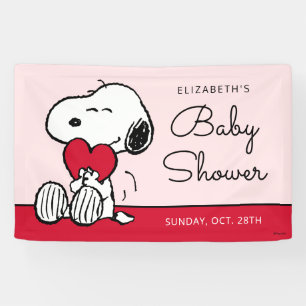 Snoopy Kleines Süßes Herz Baby Shower Banner