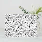 Snoopy Lächeln Kichern Lachen Muster Karte (Stehend Vorderseite)