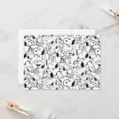 Snoopy Lächeln Kichern Lachen Muster Karte (Vorderseite/Rückseite Beispiel)