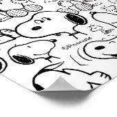 Snoopy Lächeln Kichern Lachen Muster Poster (Ecke)