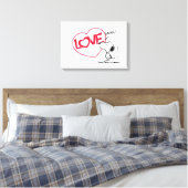 Snoopy "Liebe" Comic Strip Graphic Leinwanddruck (Insitu (Schlafzimmer))
