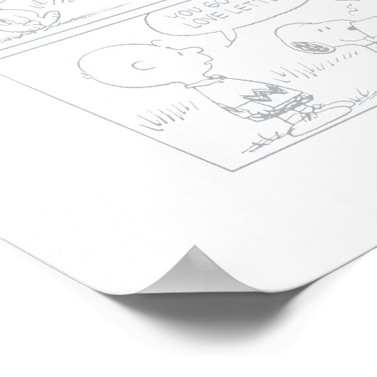 Snoopy "Liebe" Comic Strip Graphic Poster (Ecke)