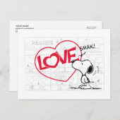 Snoopy "Liebe" Comic Strip Graphic Postkarte (Vorne/Hinten)